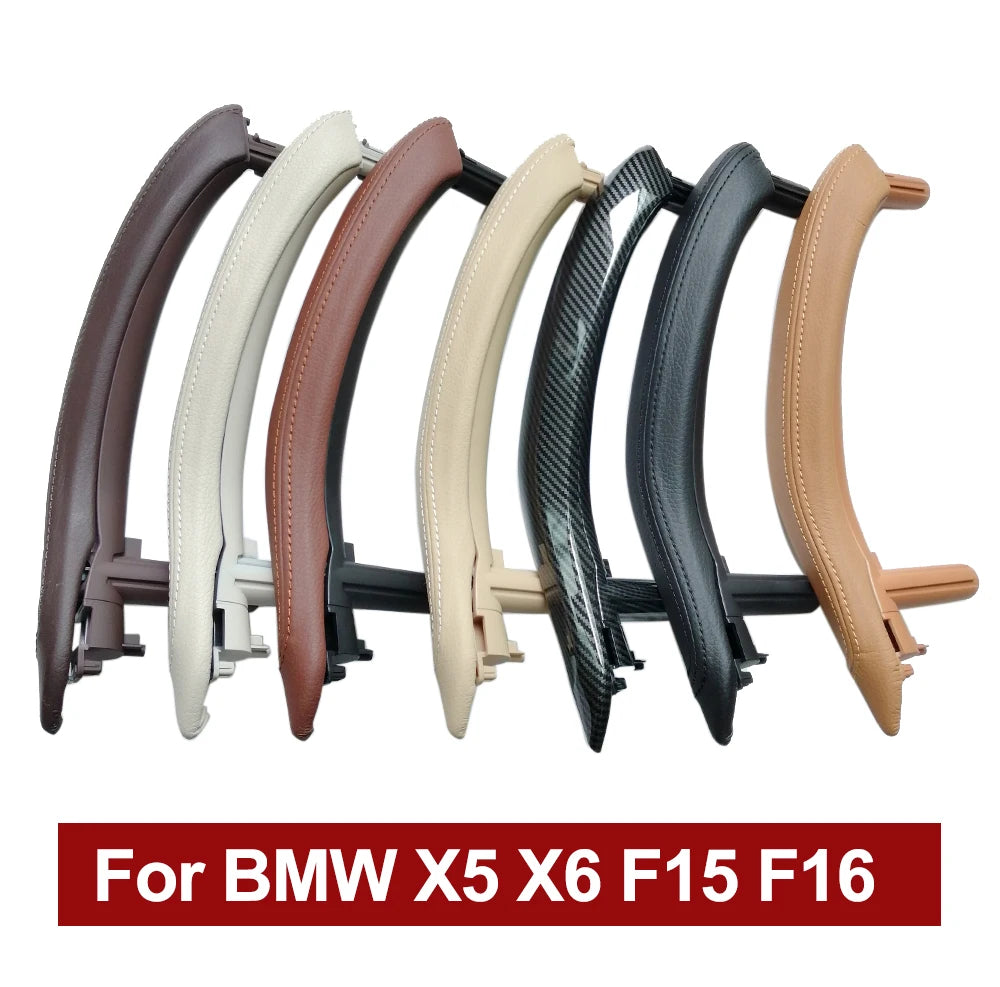 Interior Door Handle Assembly With Leather Cover For BMW