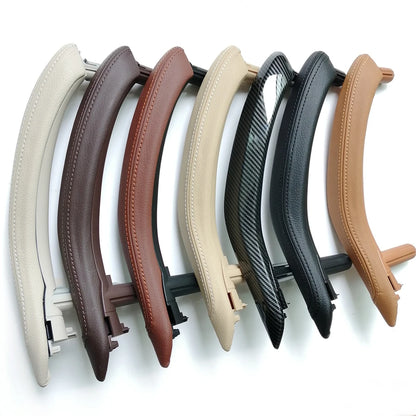 Interior Door Handle Assembly With Leather Cover For BMW