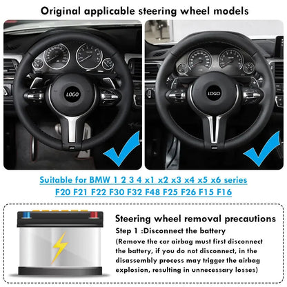Alcantara Leather Steering Wheel Replacement for BMW
