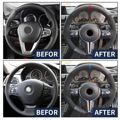 Alcantara Leather Steering Wheel Replacement for BMW