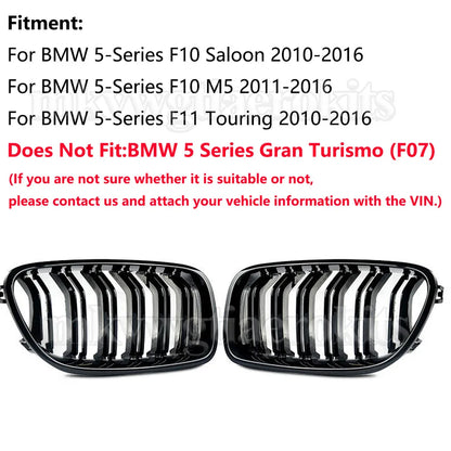 Dual Slat Front Kidney Grille For BMW 5 Series F10 F11