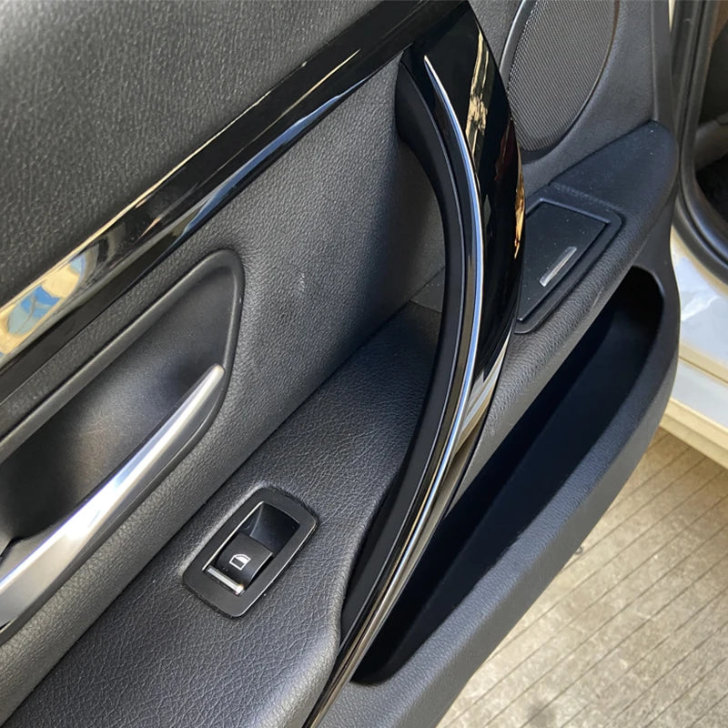 Carbon Fiber Inner Door Handle Trim Cover for BMW 3 4 Series