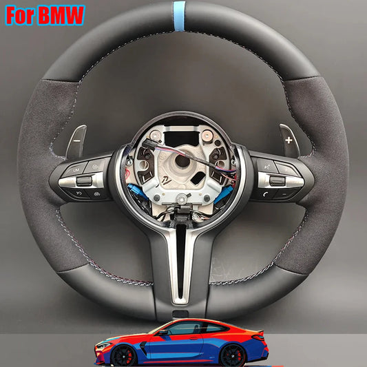 Alcantara Leather Steering Wheel Replacement for BMW